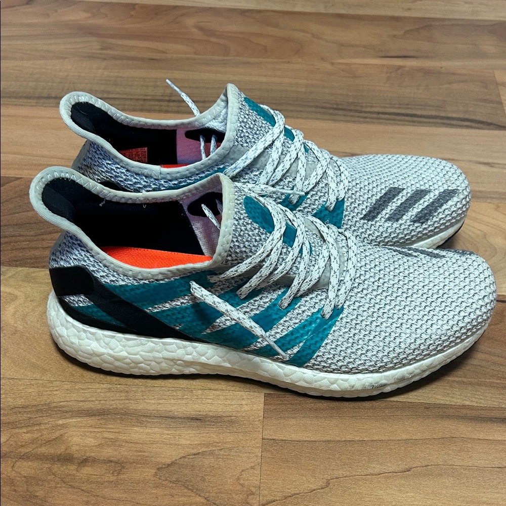 adidas Gray and Teal Athletic Shoes
